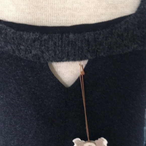 angels never die wool mixed media gothic dress whimsigoth fairycore mesh sheer M - Picture 6 of 9